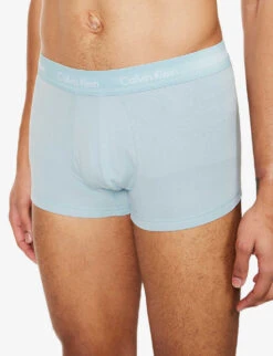 Calvin Klein Branded-waistband Pack Of 3 Stretch-cotton Trunks -AllSain Clothing Shop R04008702 MULTI ALT04