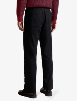 Ted Baker Querrin Leyden-fit Stretch-cotton Twill Trousers -AllSain Clothing Shop R04011353 BLACK ALT03