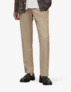 AllSaints Talia Straight-leg Mid-rise Wool-blend Trousers 7 AllSaints Talia Straight-leg Mid-rise Wool-blend Trousers -AllSain Clothing Shop R04053539 FAWNBEIGE ALT02