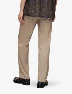 AllSaints Talia Straight-leg Mid-rise Wool-blend Trousers 8 AllSaints Talia Straight-leg Mid-rise Wool-blend Trousers -AllSain Clothing Shop R04053539 FAWNBEIGE ALT03