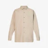 Fear Of God Eternal Pleated-cuff Relaxed-fit Stretch-cotton And Wool-blend Shirt