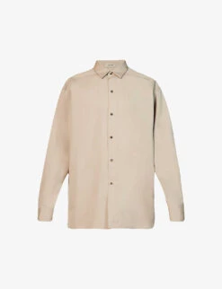 Fear Of God Eternal Pleated-cuff Relaxed-fit Stretch-cotton And Wool-blend Shirt