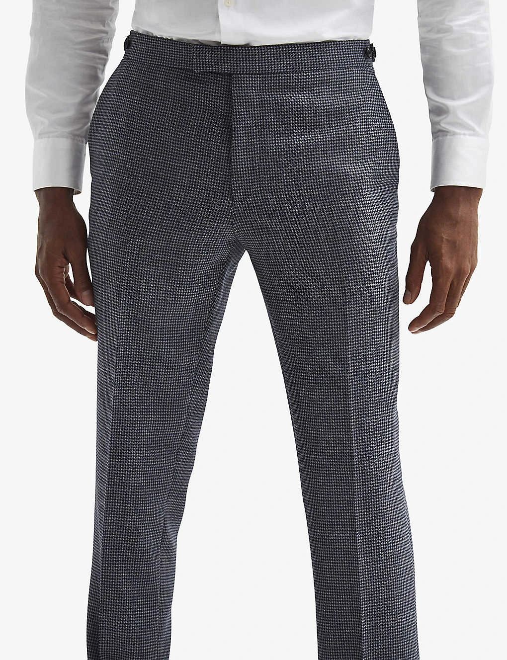 Reiss Leadenhall Dogtooth Straight-leg Mid-rise Wool Trousers 5 Reiss Leadenhall Dogtooth Straight-leg Mid-rise Wool Trousers - Image 5