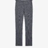 Reiss Leadenhall Dogtooth Straight-leg Mid-rise Wool Trousers