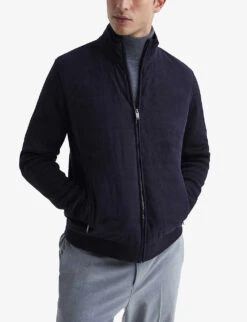 Reiss Meteor Quilted Shell And Knitted Woven Jacket -AllSain Clothing Shop R04068221 NAVY ALT02