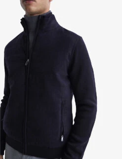 Reiss Meteor Quilted Shell And Knitted Woven Jacket -AllSain Clothing Shop R04068221 NAVY ALT04