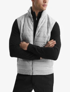 Reiss William High-collar Quilted Woven Gilet 7 Reiss William High-collar Quilted Woven Gilet -AllSain Clothing Shop R04068248 SOFTGREY ALT02
