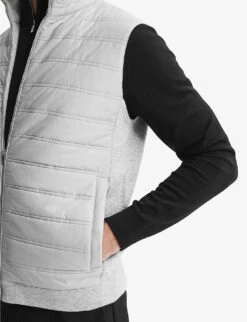 Reiss William High-collar Quilted Woven Gilet 9 Reiss William High-collar Quilted Woven Gilet -AllSain Clothing Shop R04068248 SOFTGREY ALT04