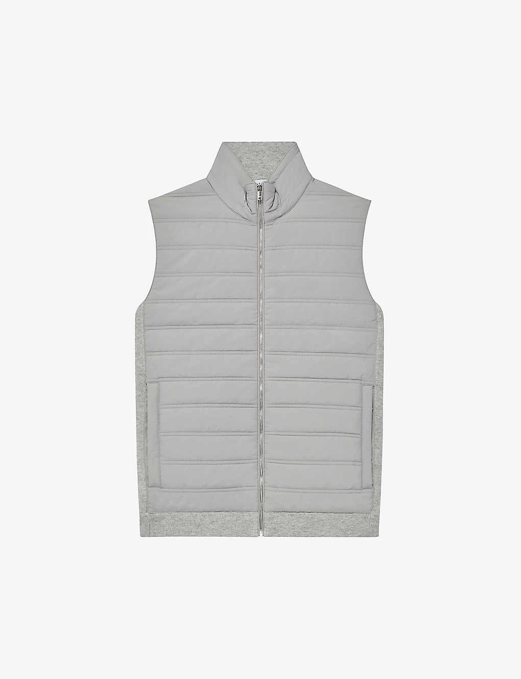 Reiss William High-collar Quilted Woven Gilet 1 Reiss William High-collar Quilted Woven Gilet