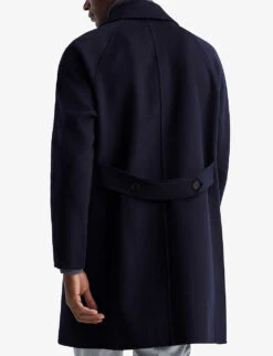 Reiss Adventurer Relaxed-fit Wool-blend Coat -AllSain Clothing Shop R04068267 NAVY ALT03