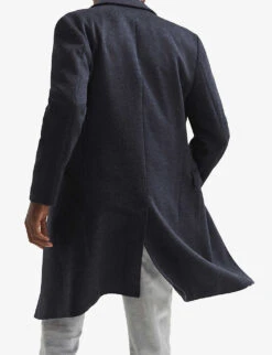 Reiss Reflection Double-breasted Peak-lapel Wool-blend Coat -AllSain Clothing Shop R04068268 AIRFORCEBLUEM ALT03