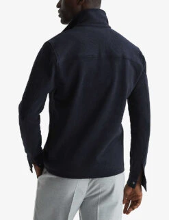 Reiss Cofax Textured Cotton Jacket -AllSain Clothing Shop R04068336 NAVY ALT03
