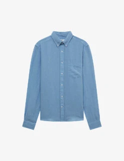 Reiss Queens Slim-fit Long-sleeved Linen Oxford Shirt