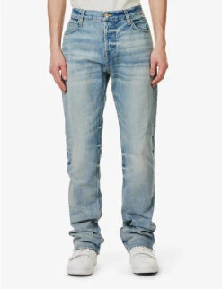 Fear Of God Eternal Faded-wash Brand-patch Straight-leg Jeans -AllSain Clothing Shop R04075939 5YEARINDIGO ALT02