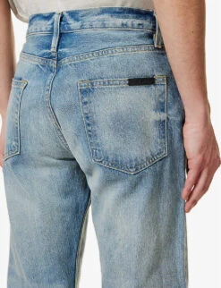 Fear Of God Eternal Faded-wash Brand-patch Straight-leg Jeans -AllSain Clothing Shop R04075939 5YEARINDIGO ALT05