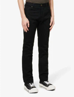 Fear Of God Eternal Brand-patch Straight-leg Jeans -AllSain Clothing Shop R04075940 RAWBLACK ALT02
