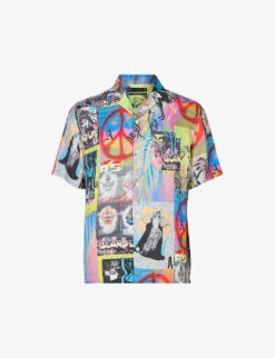 AllSaints Graphic-print Relaxed-fit Woven Shirt
