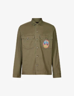 AllSaints Peace Symbol Relaxed-fit Cotton Shirt