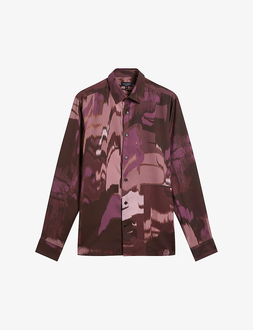 Ted Baker Mordun Abstract-print Lyocell Shirt 1 Ted Baker Mordun Abstract-print Lyocell Shirt