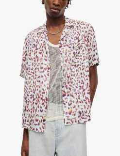 AllSaints Leado Animal-print Relaxed-fit Woven Shirt 7 AllSaints Leado Animal-print Relaxed-fit Woven Shirt -AllSain Clothing Shop R04081410 CALAWHITE ALT02