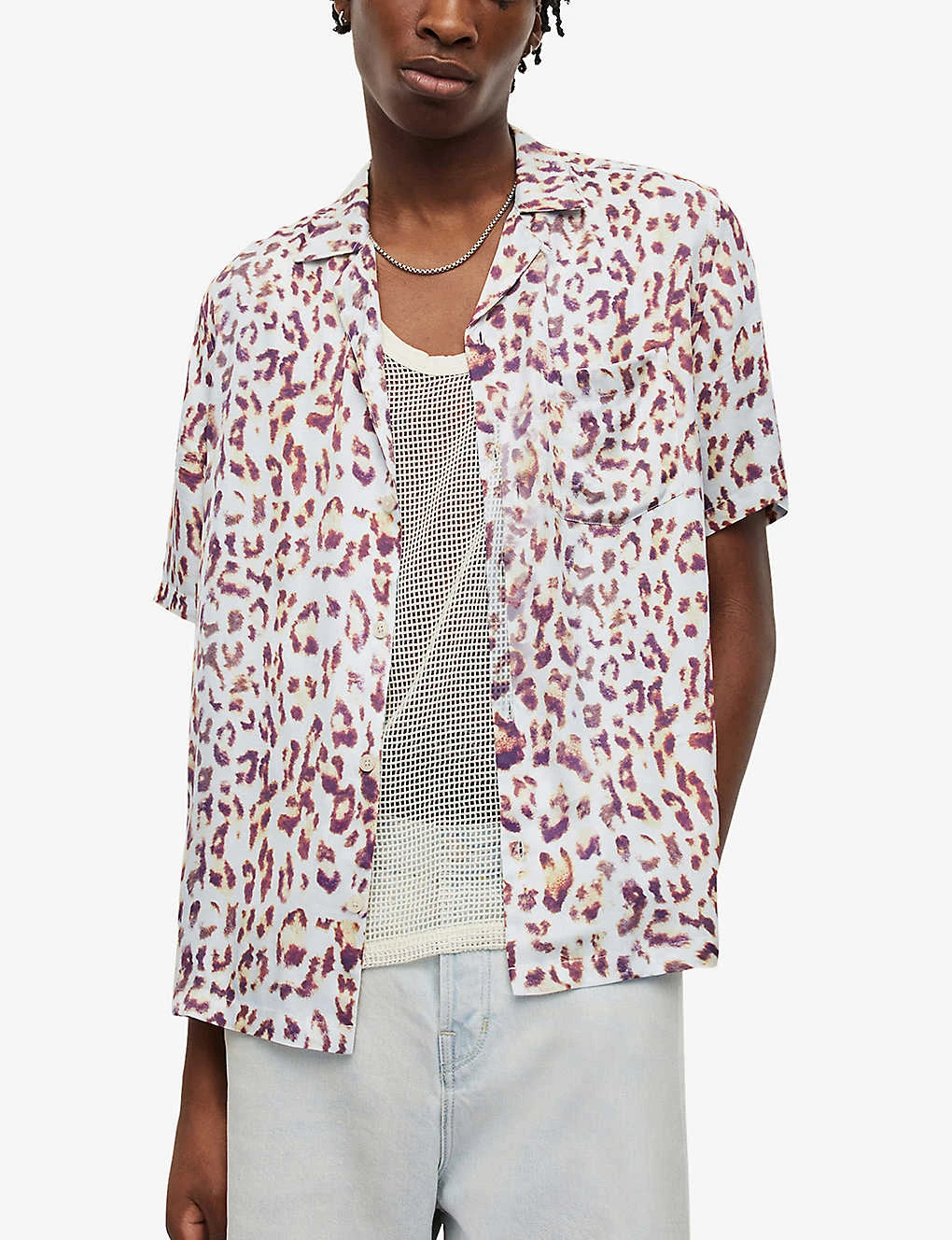 AllSaints Leado Animal-print Relaxed-fit Woven Shirt 3 AllSaints Leado Animal-print Relaxed-fit Woven Shirt - Image 3