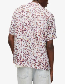AllSaints Leado Animal-print Relaxed-fit Woven Shirt 8 AllSaints Leado Animal-print Relaxed-fit Woven Shirt -AllSain Clothing Shop R04081410 CALAWHITE ALT03