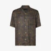 AllSaints Caiman Snake-print Recycled Lenzing And Viscose-blend Shirt