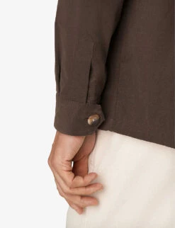 ETON Relaxed-fit Cotton-twill Overshirt -AllSain Clothing Shop R04082113 BROWN ALT04
