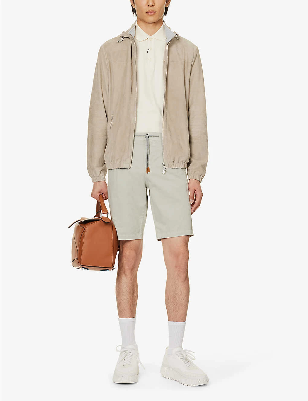 ELEVENTY Drawstring-waist Mid-rise Stretch-cotton Shorts 2 ELEVENTY Drawstring-waist Mid-rise Stretch-cotton Shorts - Image 2