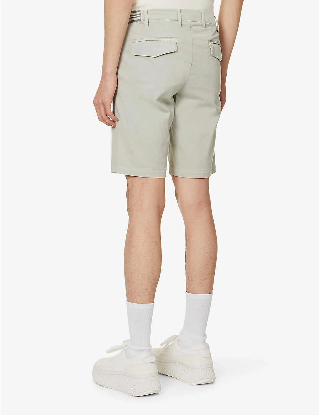 ELEVENTY Drawstring-waist Mid-rise Stretch-cotton Shorts 4 ELEVENTY Drawstring-waist Mid-rise Stretch-cotton Shorts - Image 4