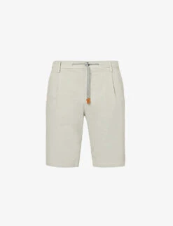 ELEVENTY Drawstring-waist Mid-rise Stretch-cotton Shorts