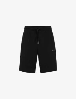 Boss Logo-tape Regular-fit Cotton-blend Jersey Shorts