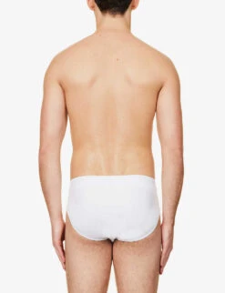 Falke Tonal Waistband Pack Of Two Stretch-cotton Briefs -AllSain Clothing Shop R04086475 WHITE ALT03