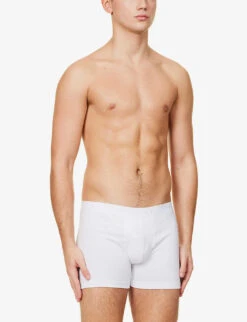 Falke Tonal Waistband Pack Of Two Stretch-cotton Boxers -AllSain Clothing Shop R04086483 WHITE ALT02