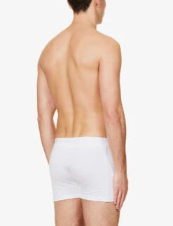 Falke Tonal Waistband Pack Of Two Stretch-cotton Boxers -AllSain Clothing Shop R04086483 WHITE ALT03
