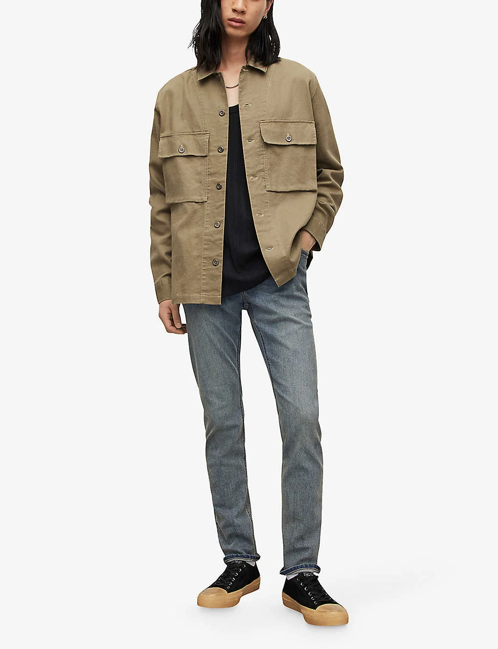 AllSaints Rex Faded Slim-fit Stretch-denim Jeans 2 AllSaints Rex Faded Slim-fit Stretch-denim Jeans - Image 2