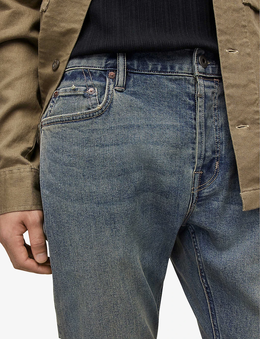 AllSaints Rex Faded Slim-fit Stretch-denim Jeans 5 AllSaints Rex Faded Slim-fit Stretch-denim Jeans - Image 5