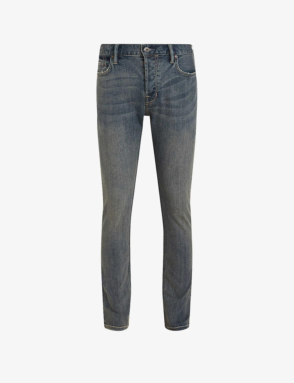 AllSaints Rex Faded Slim-fit Stretch-denim Jeans 1 AllSaints Rex Faded Slim-fit Stretch-denim Jeans