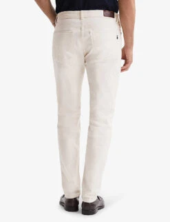 Reiss Santorini Slim-fit Tapered-leg Stretch-cotton Jeans -AllSain Clothing Shop R04086982 ECRU ALT03