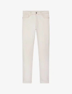 Reiss Santorini Slim-fit Tapered-leg Stretch-cotton Jeans