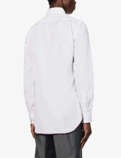 Spread-collar Regular-fit Cotton Shirt 9 Spread-collar Regular-fit Cotton Shirt -AllSain Clothing Shop R04088311 WHITE ALT03
