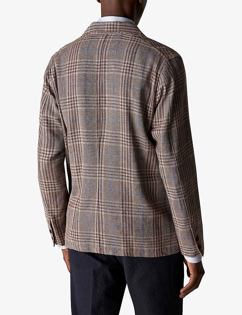 ETON Hopsack Check-print Regular-fit Linen Shirt 3 ETON Hopsack Check-print Regular-fit Linen Shirt - Image 3