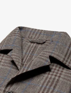 ETON Hopsack Check-print Regular-fit Linen Shirt 12 ETON Hopsack Check-print Regular-fit Linen Shirt -AllSain Clothing Shop R04088404 BROWN ALT05