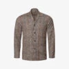 ETON Hopsack Check-print Regular-fit Linen Shirt