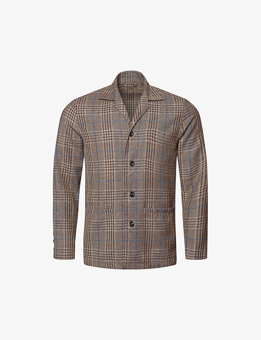 ETON Hopsack Check-print Regular-fit Linen Shirt 1 ETON Hopsack Check-print Regular-fit Linen Shirt