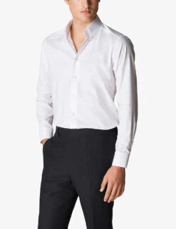 ETON Business Casual Oxford Contemporary-fit Cotton Shirt -AllSain Clothing Shop R04088489 WHITE ALT02