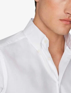 ETON Business Casual Oxford Contemporary-fit Cotton Shirt -AllSain Clothing Shop R04088489 WHITE ALT05