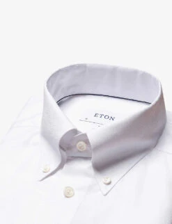 ETON Business Casual Oxford Contemporary-fit Cotton Shirt -AllSain Clothing Shop R04088489 WHITE ALT06