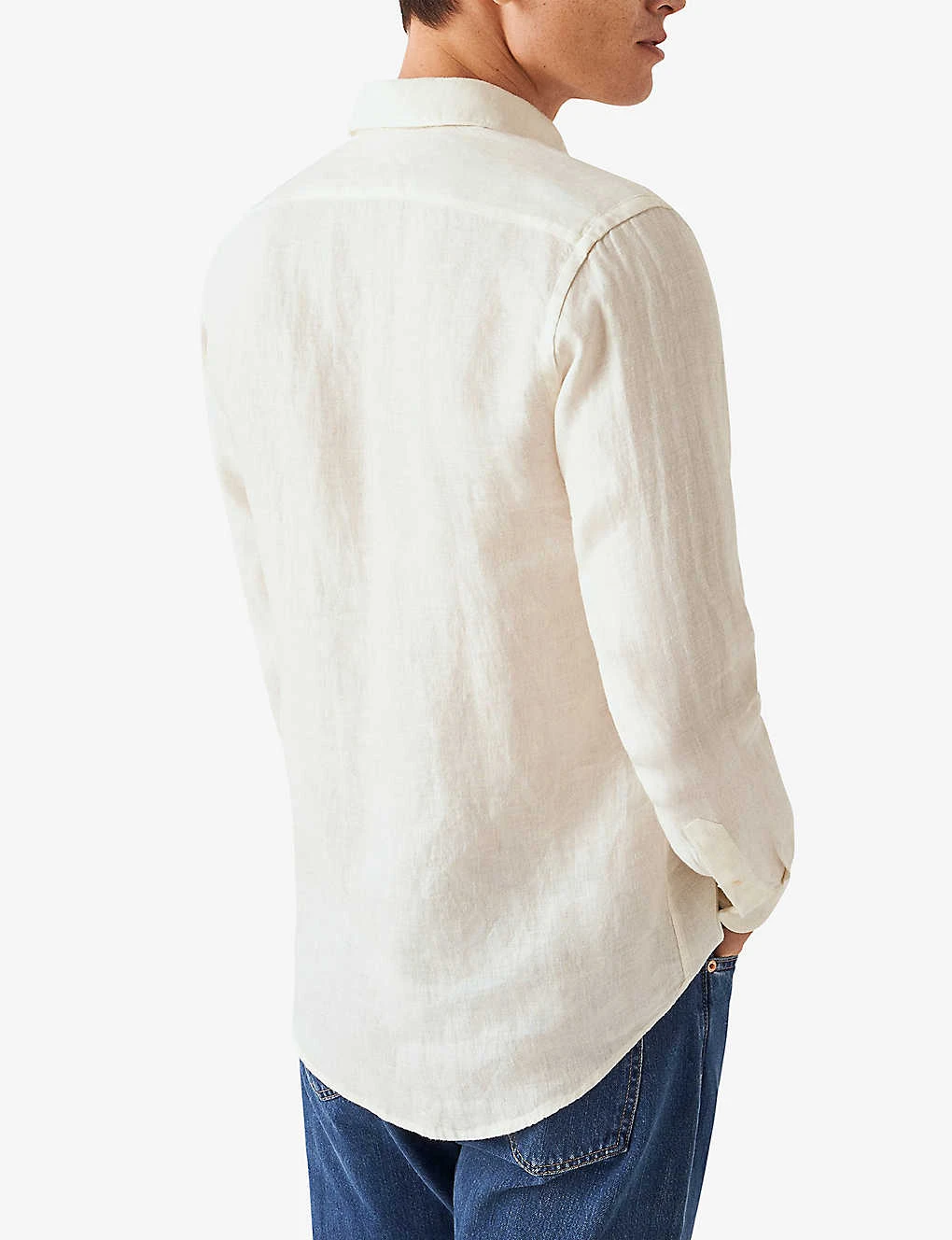 ETON Long-sleeved Contemporary-fit Linen-twill Shirt 4 ETON Long-sleeved Contemporary-fit Linen-twill Shirt - Image 4