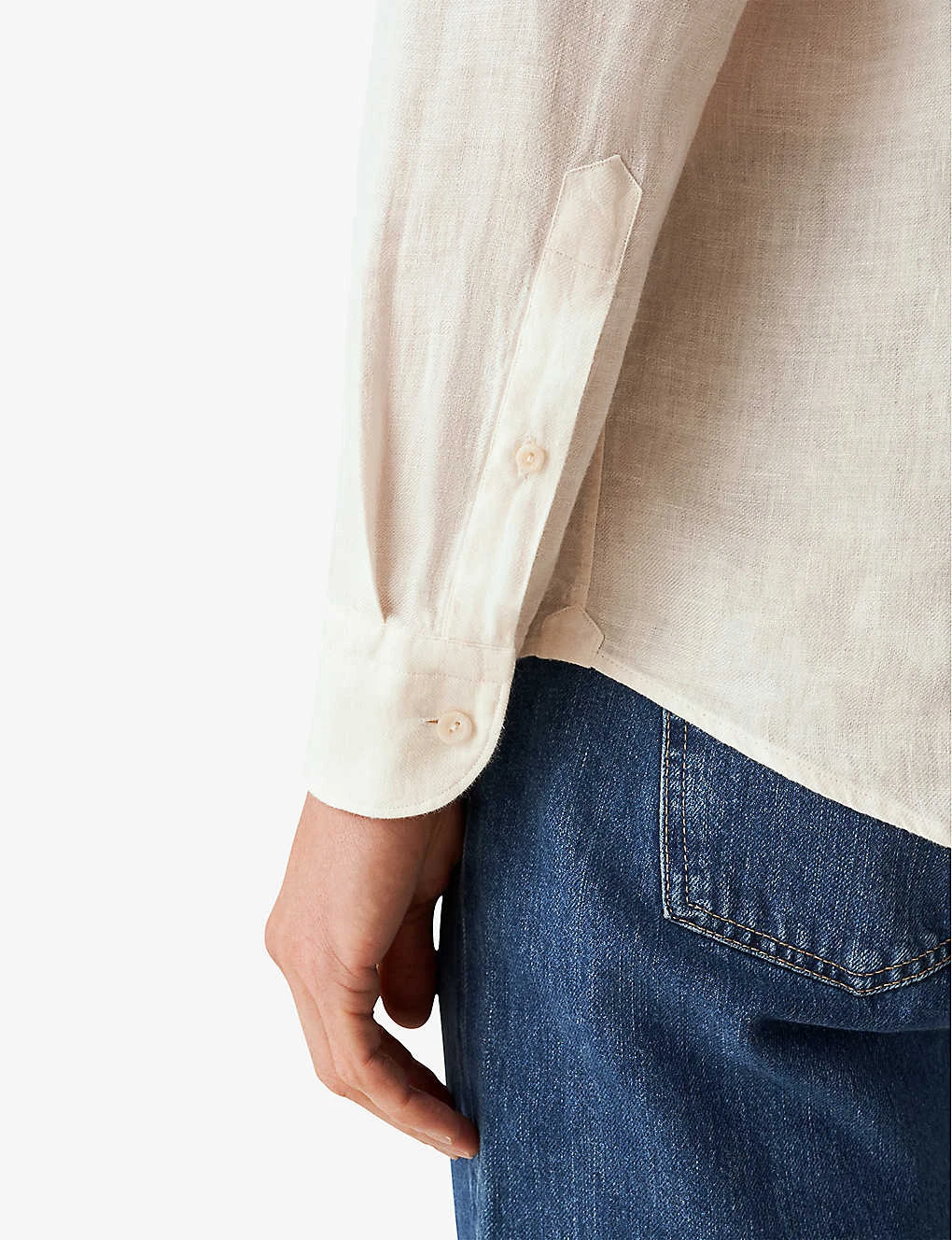 ETON Long-sleeved Contemporary-fit Linen-twill Shirt 6 ETON Long-sleeved Contemporary-fit Linen-twill Shirt - Image 6